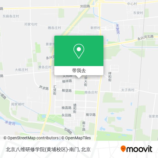北京八维研修学院(黄埔校区)-南门地图