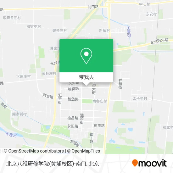 北京八维研修学院(黄埔校区)-南门地图