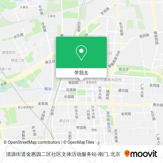 清源街道金惠园二区社区文体活动服务站-南门地图