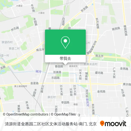 清源街道金惠园二区社区文体活动服务站-南门地图