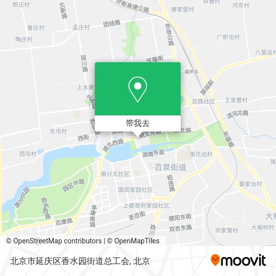 北京市延庆区香水园街道总工会地图