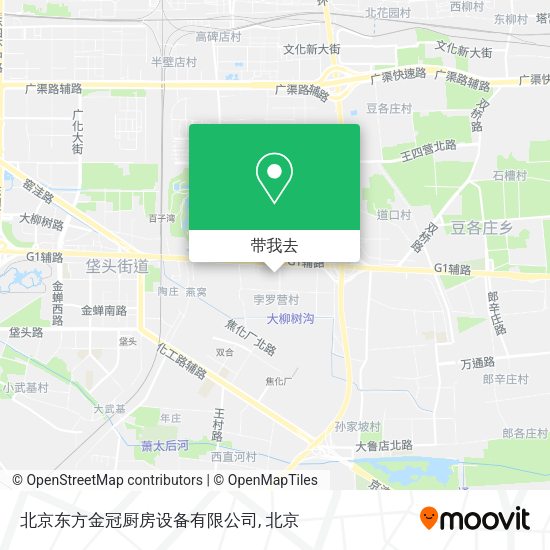 北京东方金冠厨房设备有限公司地图