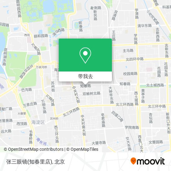 张三眼镜(知春里店)地图