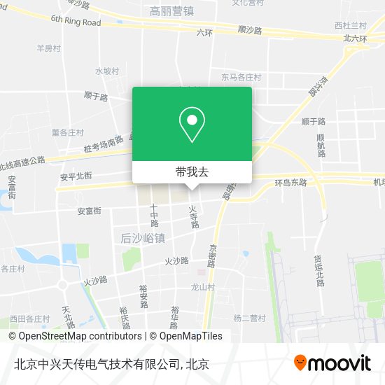 北京中兴天传电气技术有限公司地图