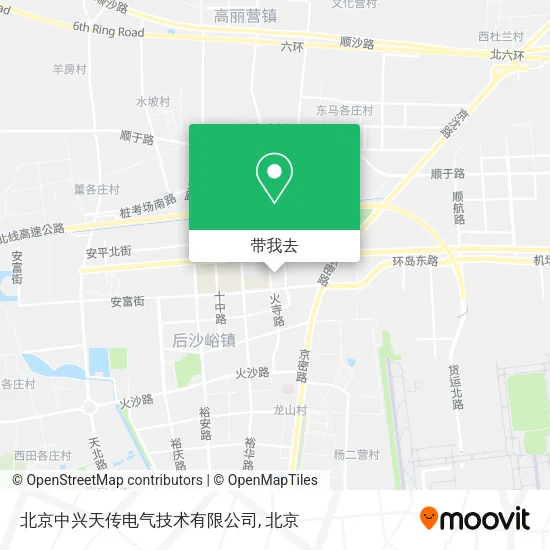 北京中兴天传电气技术有限公司地图