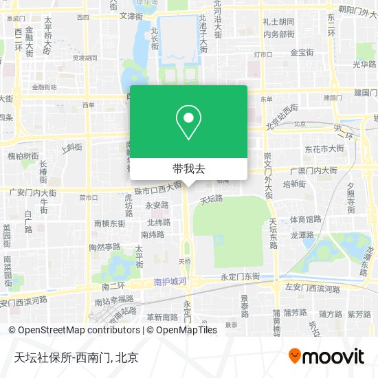 天坛社保所-西南门地图
