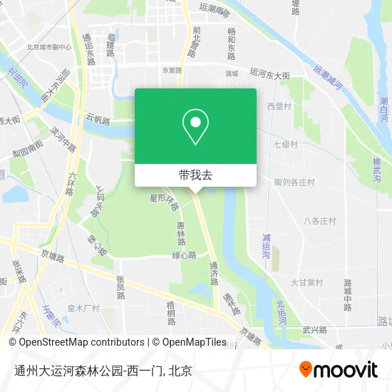 通州大运河森林公园-西一门地图