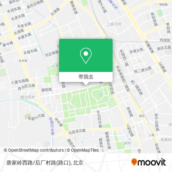 唐家岭西路/后厂村路(路口)地图