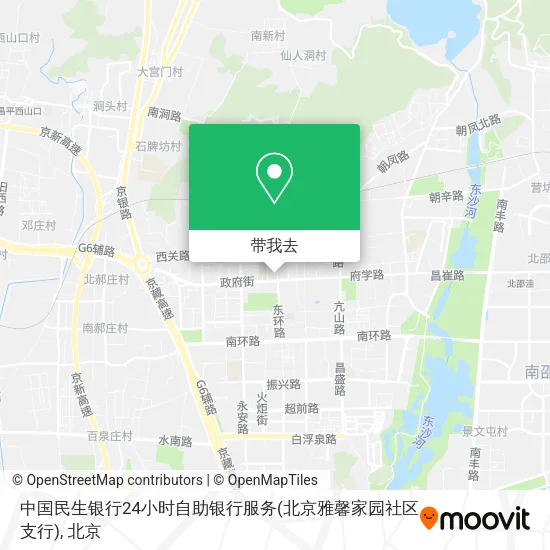 中国民生银行24小时自助银行服务(北京雅馨家园社区支行)地图