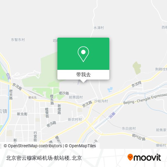 北京密云穆家峪机场-航站楼地图