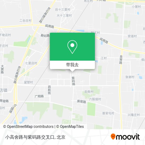 小高舍路与紫码路交叉口地图