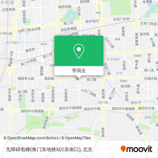 无障碍电梯(角门东地铁站C东南口)地图
