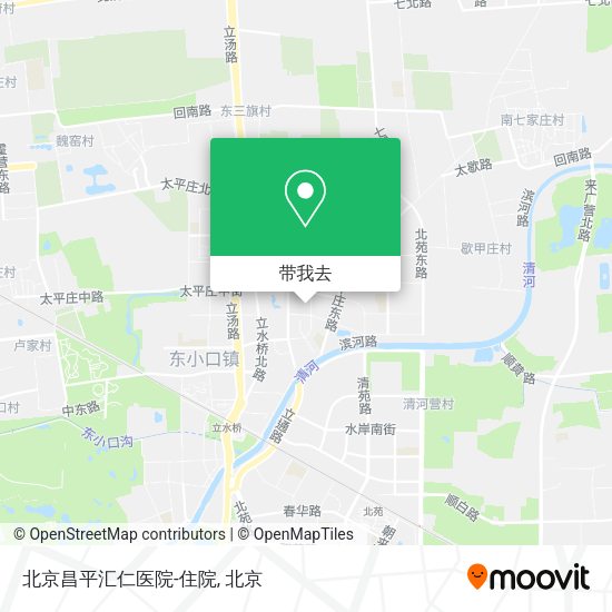 北京昌平汇仁医院-住院地图