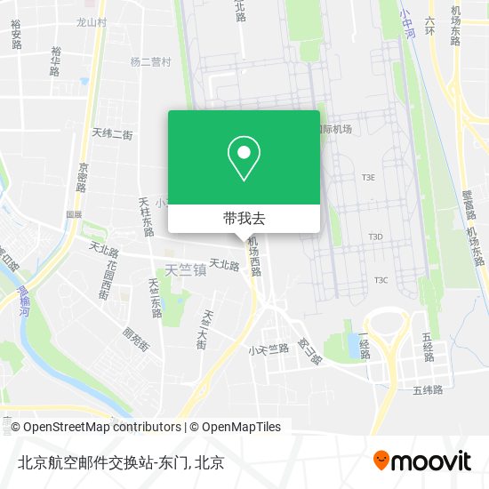 北京航空邮件交换站-东门地图