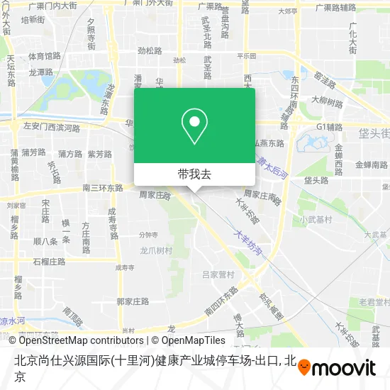 北京尚仕兴源国际(十里河)健康产业城停车场-出口地图
