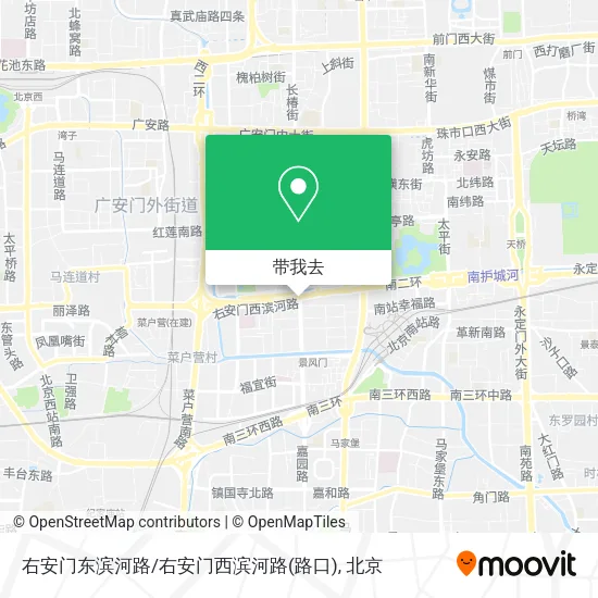右安门东滨河路/右安门西滨河路(路口)地图