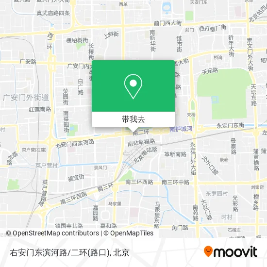 右安门东滨河路/二环(路口)地图