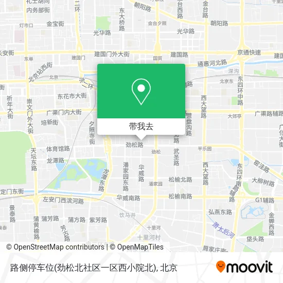 路侧停车位(劲松北社区一区西小院北)地图