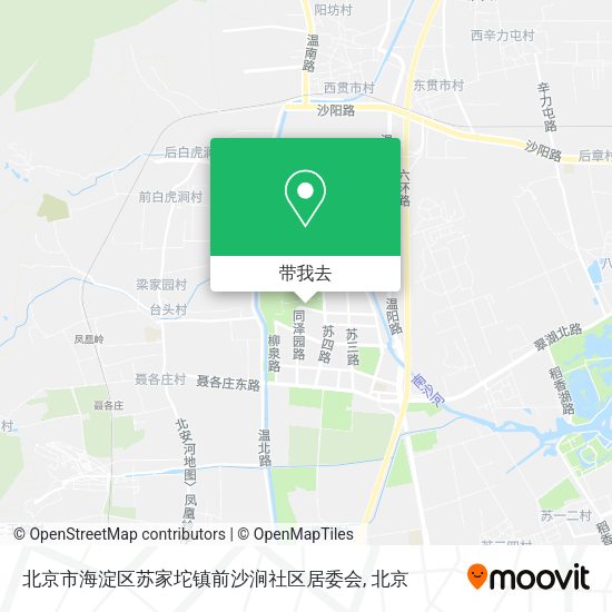 北京市海淀区苏家坨镇前沙涧社区居委会地图