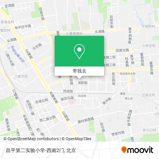 昌平第二实验小学-西南2门地图