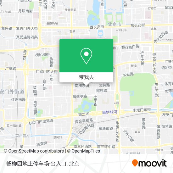 畅柳园地上停车场-出入口地图