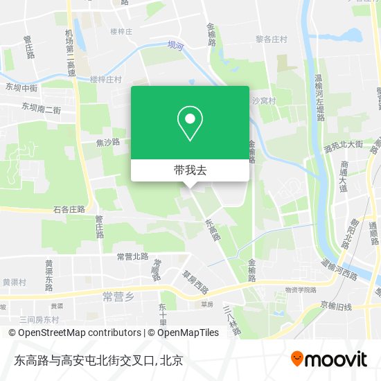东高路与高安屯北街交叉口地图