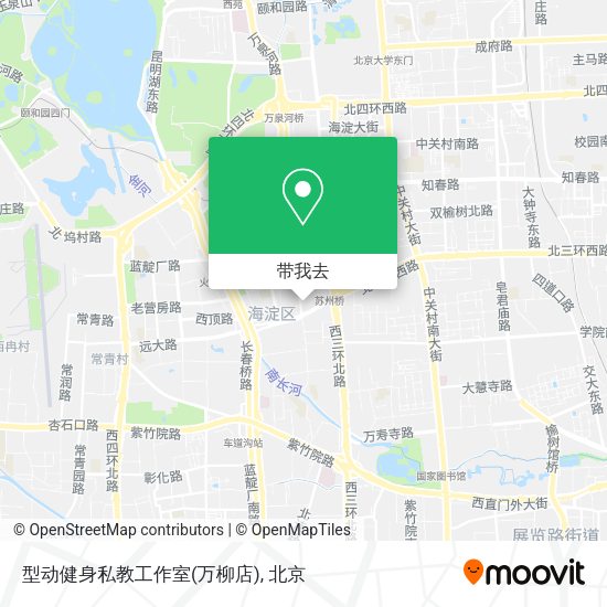 型动健身私教工作室(万柳店)地图