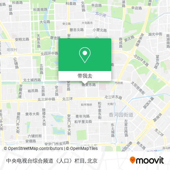 中央电视台综合频道《人口》栏目地图