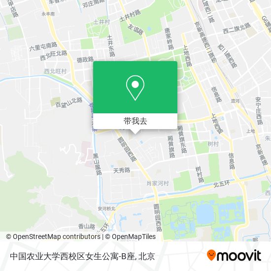 中国农业大学西校区女生公寓-B座地图
