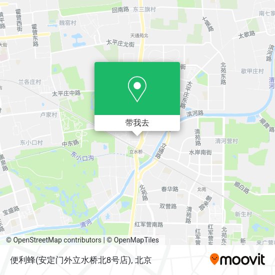 便利蜂(安定门外立水桥北8号店)地图