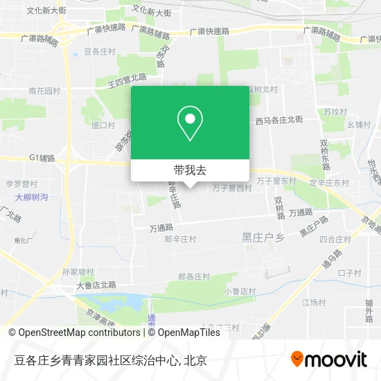 豆各庄乡青青家园社区综治中心地图