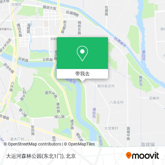大运河森林公园(东北1门)地图