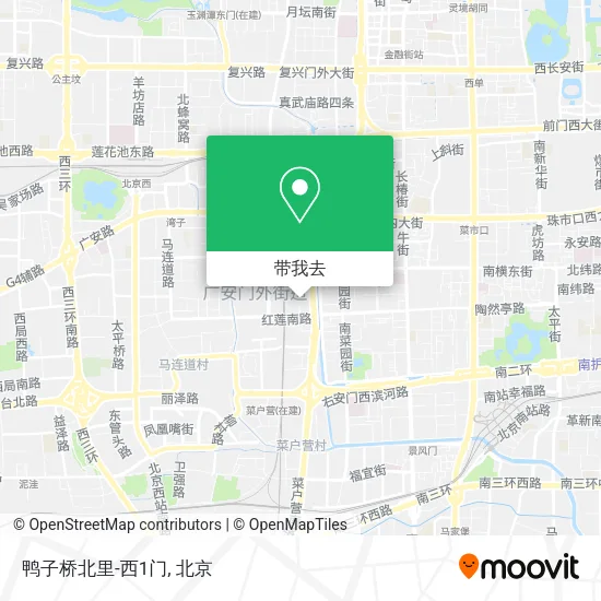 鸭子桥北里-西1门地图