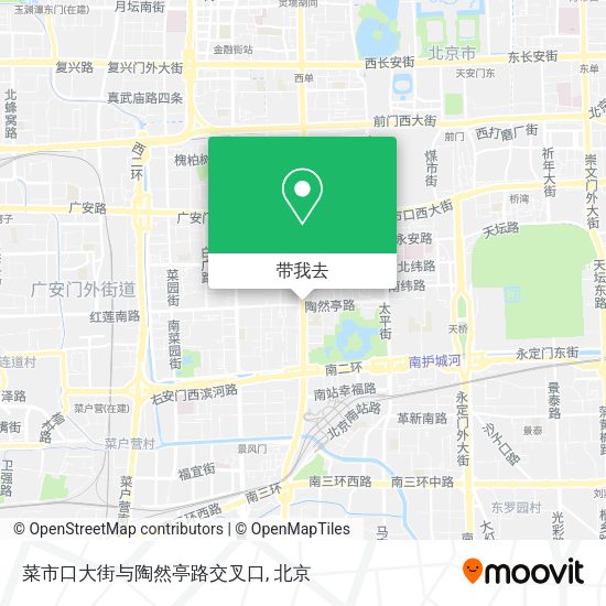 菜市口大街与陶然亭路交叉口地图