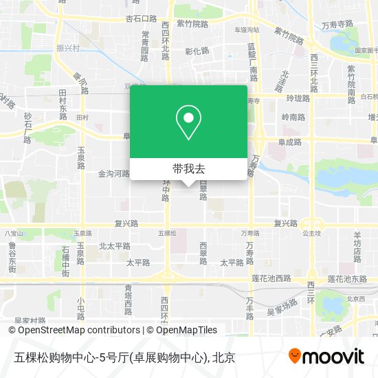 五棵松购物中心-5号厅(卓展购物中心)地图