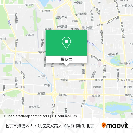 北京市海淀区人民法院复兴路人民法庭-南门地图