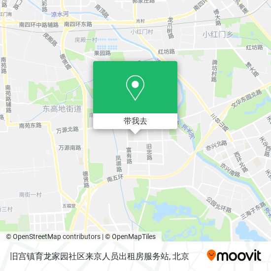 旧宫镇育龙家园社区来京人员出租房服务站地图