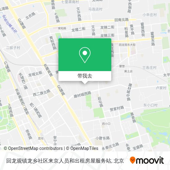 回龙观镇龙乡社区来京人员和出租房屋服务站地图