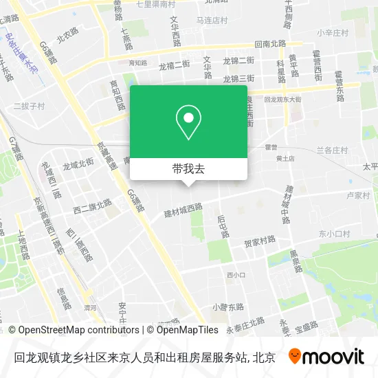 回龙观镇龙乡社区来京人员和出租房屋服务站地图
