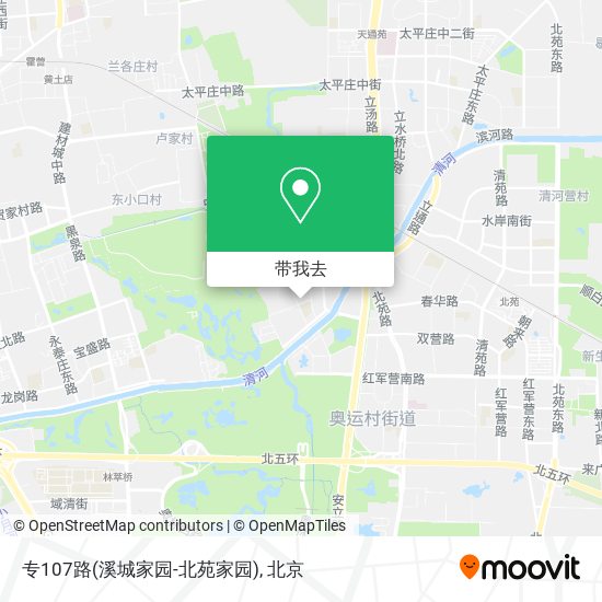 专107路(溪城家园-北苑家园)地图