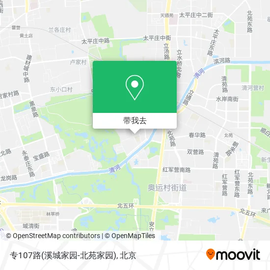 专107路(溪城家园-北苑家园)地图