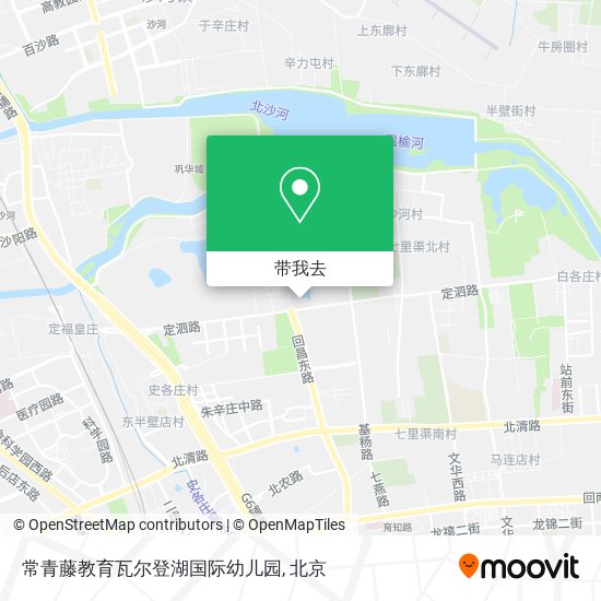 常青藤教育瓦尔登湖国际幼儿园地图