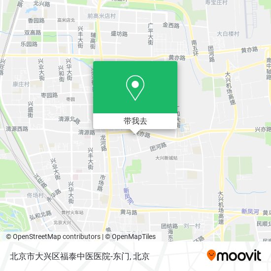 北京市大兴区福泰中医医院-东门地图