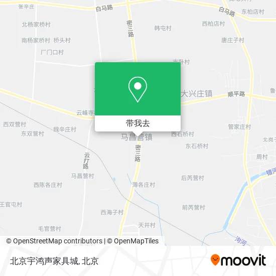 北京宇鸿声家具城地图
