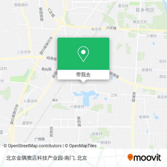 北京金隅窦店科技产业园-南门地图