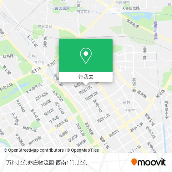 万纬北京亦庄物流园-西南1门地图