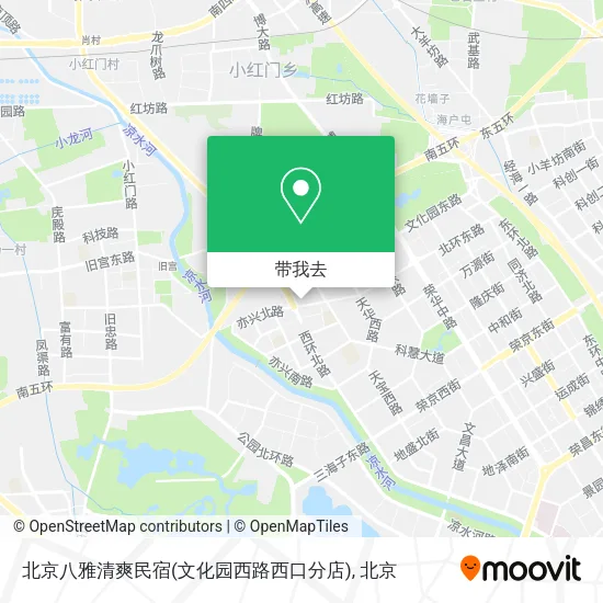 北京八雅清爽民宿(文化园西路西口分店)地图