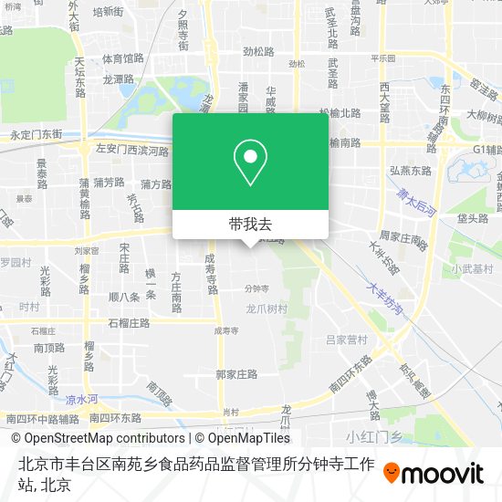 北京市丰台区南苑乡食品药品监督管理所分钟寺工作站地图