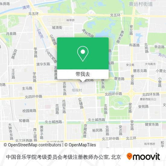 中国音乐学院考级委员会考级注册教师办公室地图