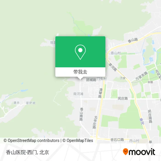 香山医院-西门地图